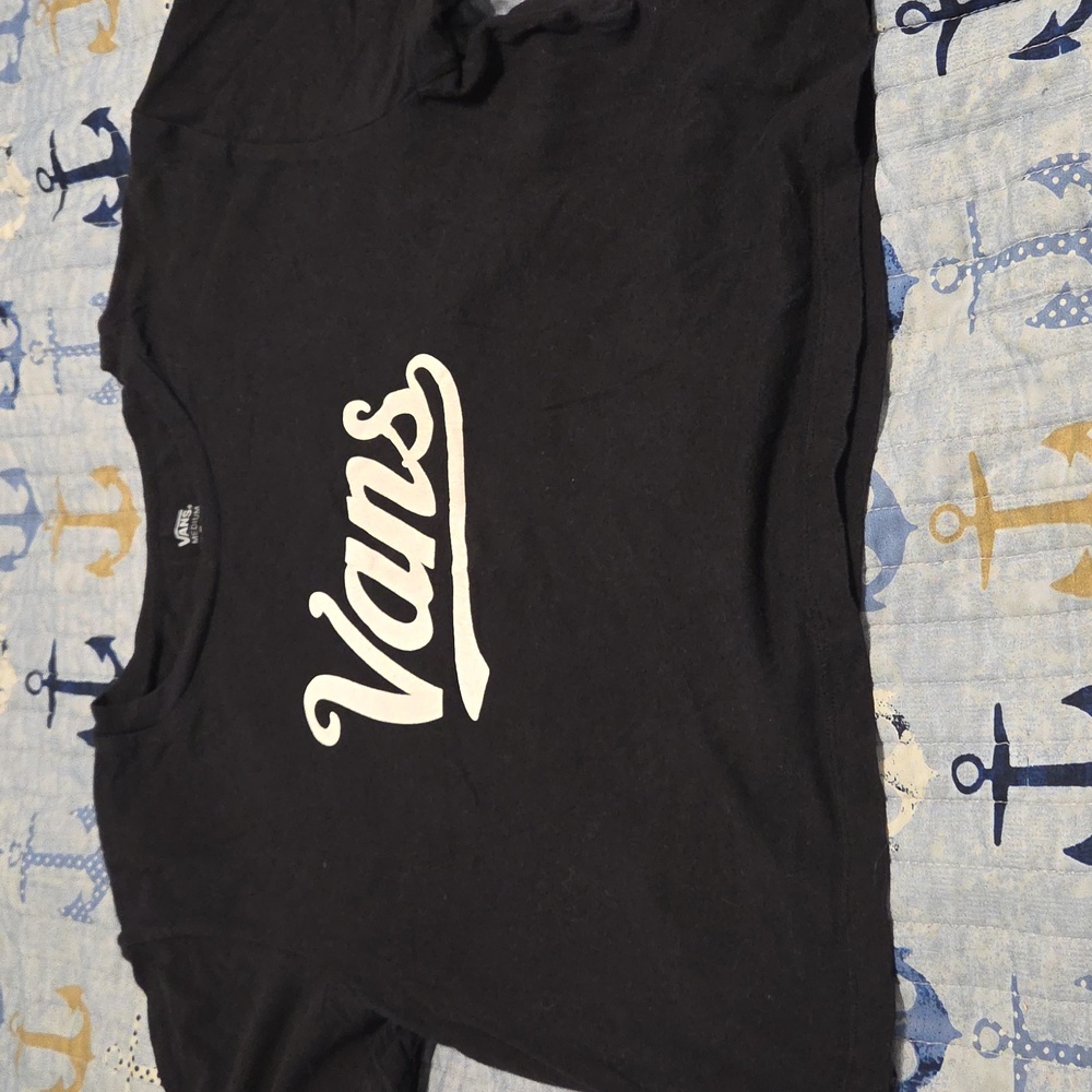 Vans Black Tee with White Logo